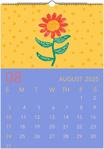 2025 Wall Calendar - Keeping a Bright Mindset